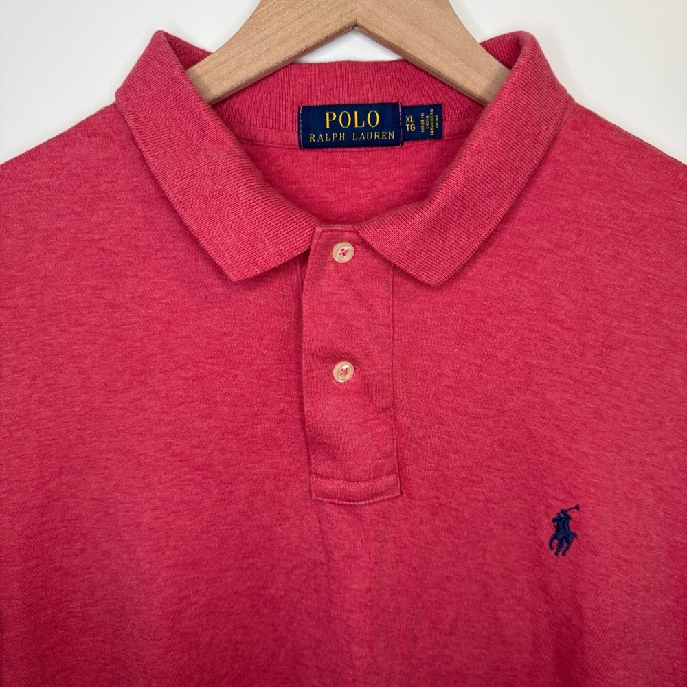 Polo Ralph Lauren Polo Shirt‎ Men’s XL Salmon Red Pony  Short Sleeve collared